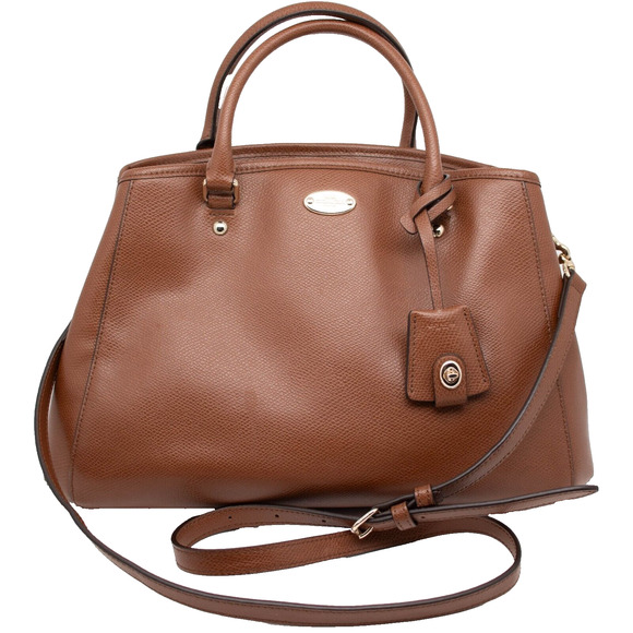 Coach Handbags - COACH F34607 Small Margot Carryall Satchel Brown Leather